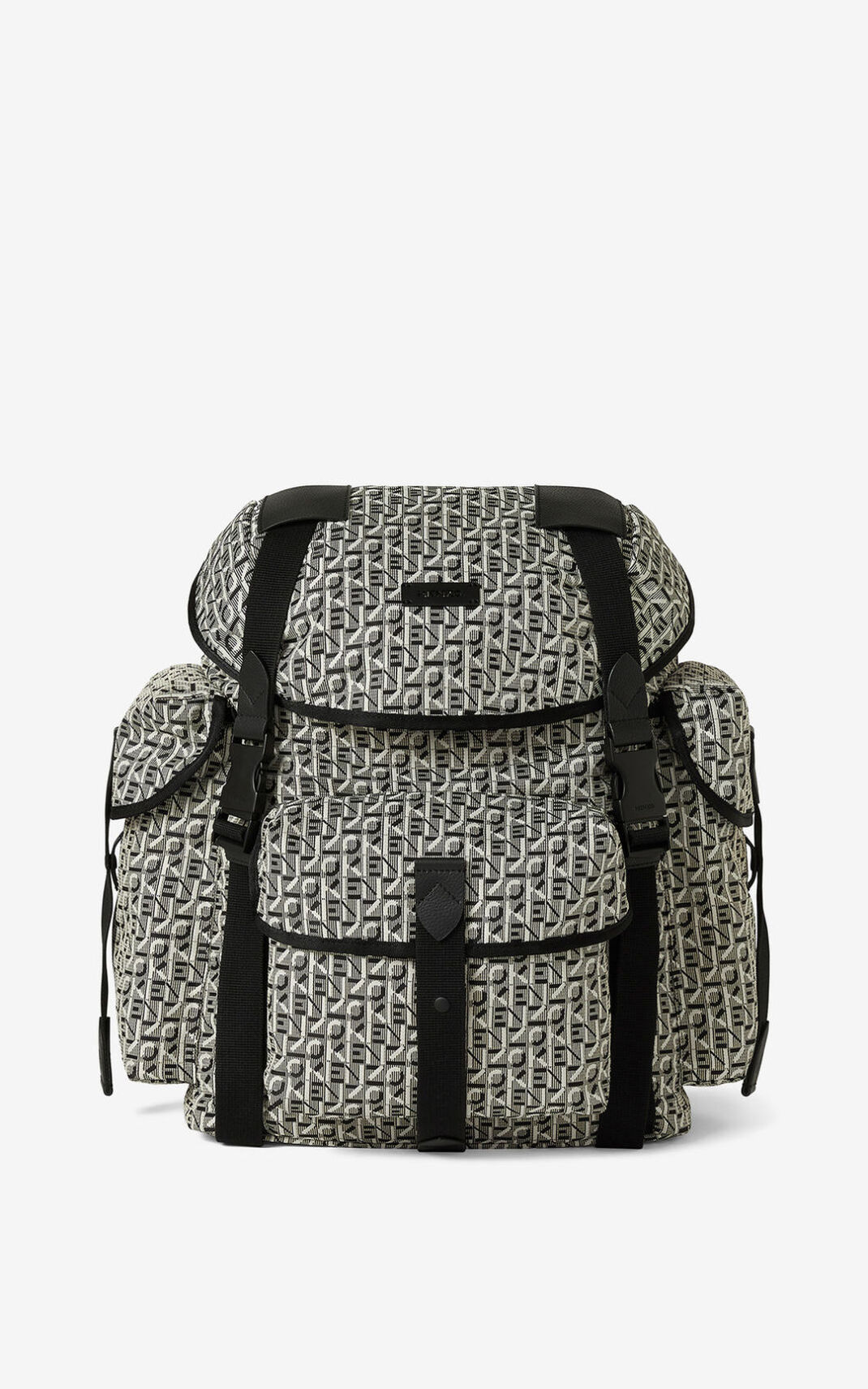 Kenzo Courier jacquard with flap Mochila Hombre Gris | 5184273-EK